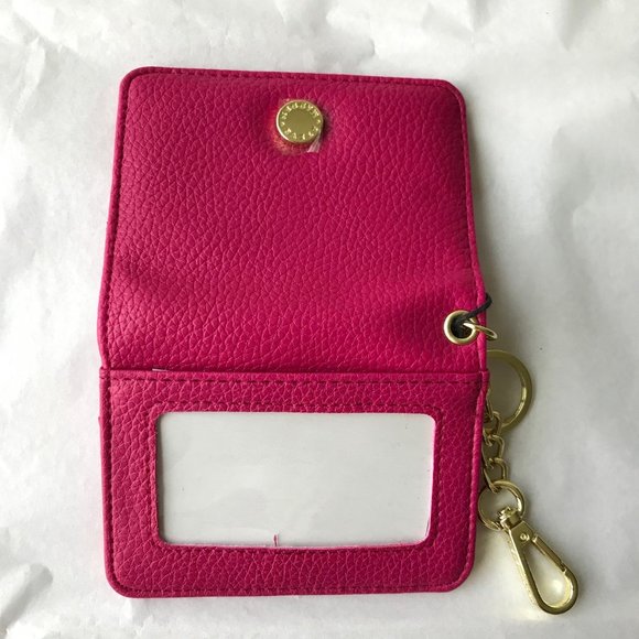 Steve Madden BFOLD Fuschia Fold Over Card Case w ID Card holder 4.25" X 3.25" - Picture 3 of 5